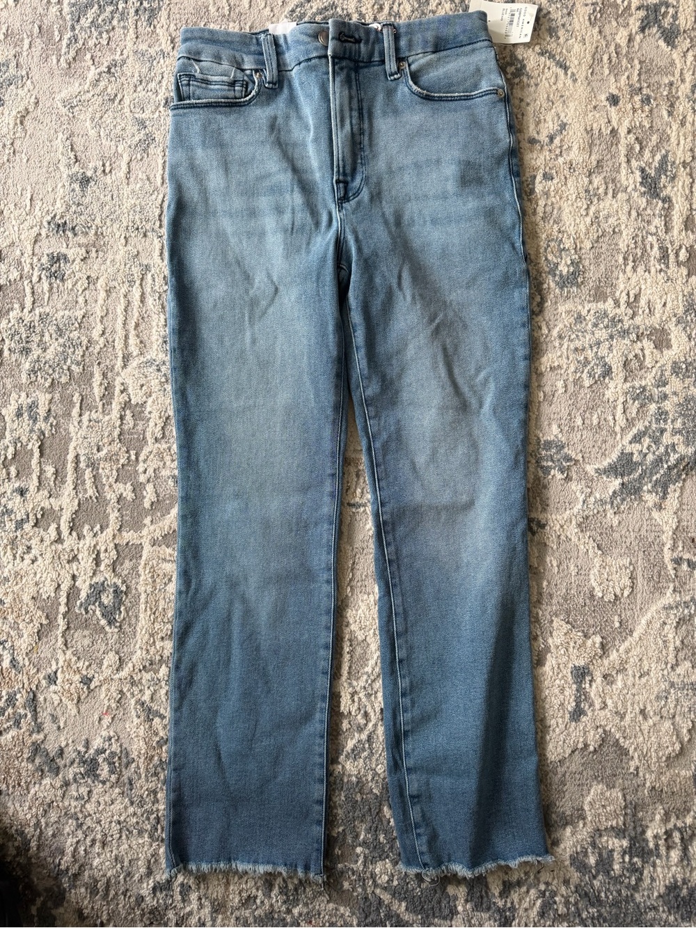 Good American Classic Light Wash Straight-Leg Jeans